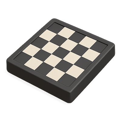 Stylized Chessboard with Black and White Squares