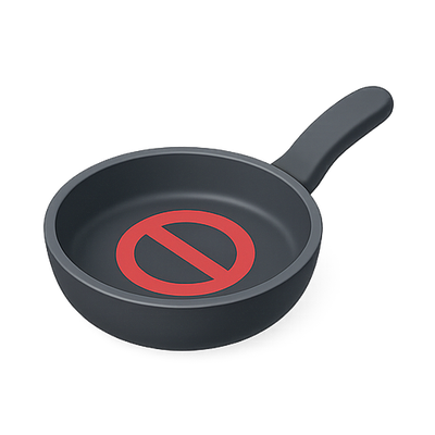 Non-Stick Frying Pan with Red Symbol