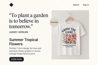 Modern Tropical Design for Summer T-Shirt