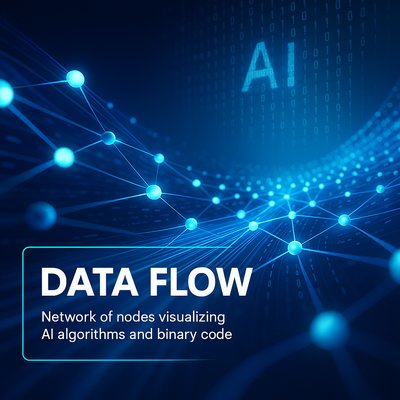 Visual Representation of Data Flow in AI Technologies