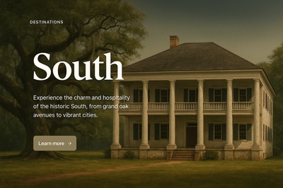 Explore the Historic South: A Stylish Web Design Concept