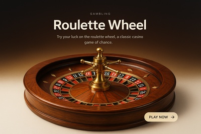 Stylish Roulette Wheel with Elegant Design Elements
