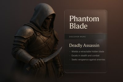 Phantom Blade Design with 3D Illustration and Layered Composition