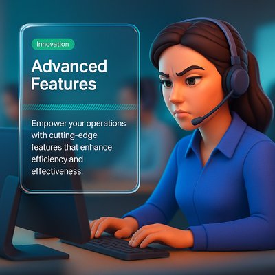 Dedicated Female Call Center Agent Managing Tasks Efficiently