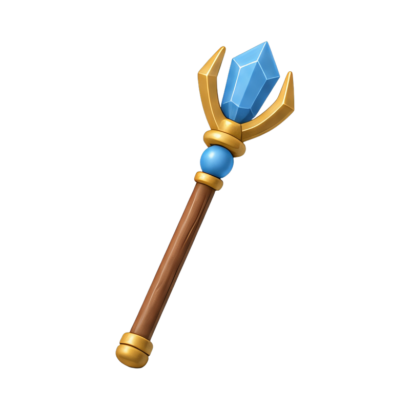 Elegant staff with crystal top