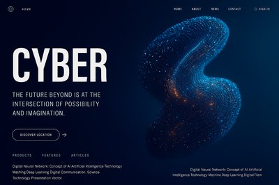 Modern AI Landing Page Design with Dynamic Elements