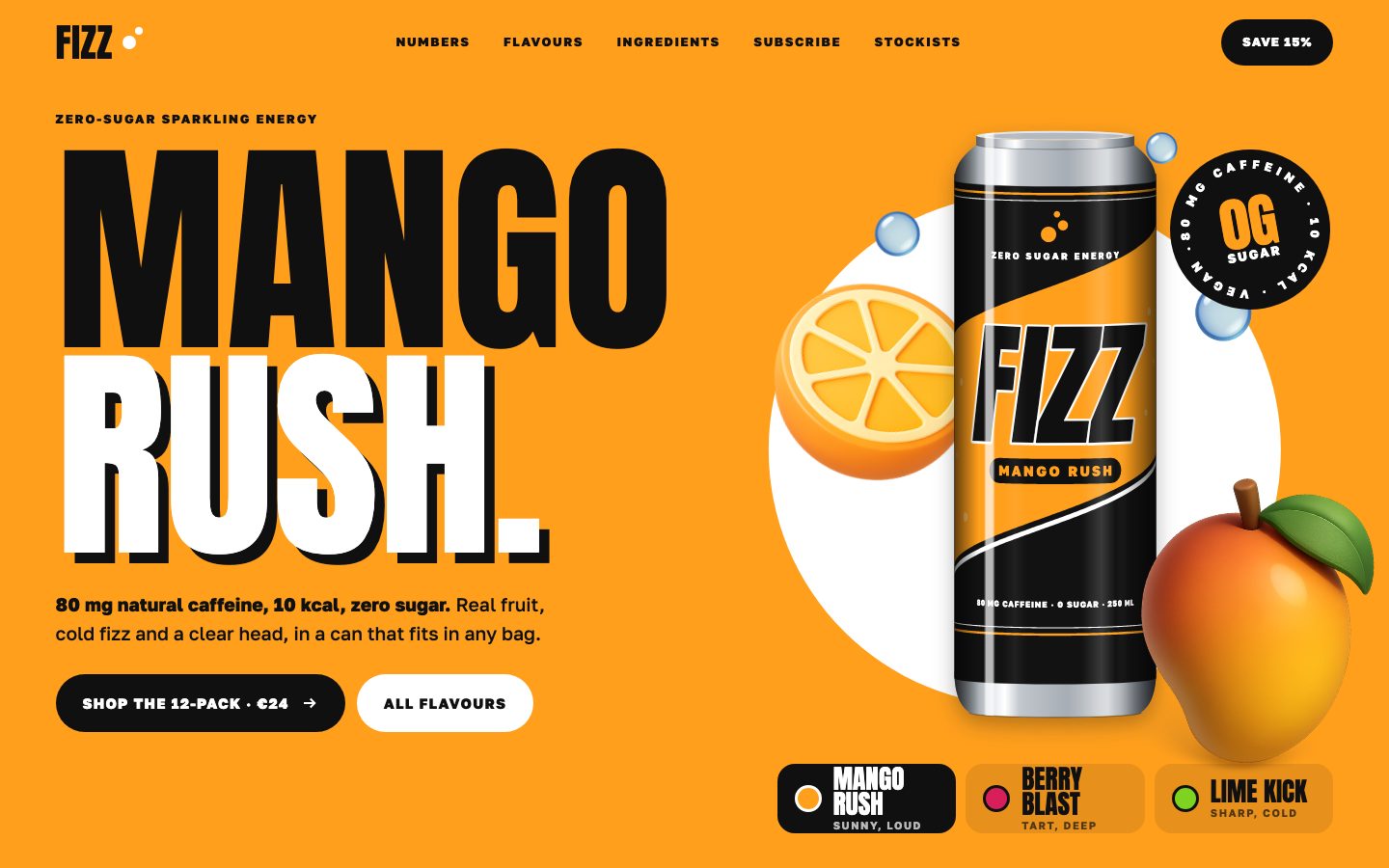 FIZZ — landing page template preview