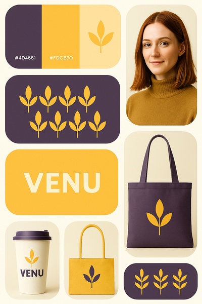 Revamped Brand Design Featuring Earthy Tones and Nature Motifs