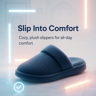 Promotional Image for Cozy Slippers with Modern Design