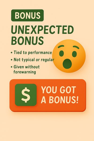 Informative Graphic about Unexpected Bonuses for Employees