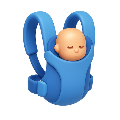 3D Baby Carrier Icon in Isometric View