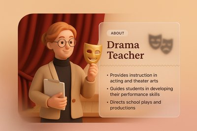 Creative Web Page Design for Drama Teacher Profile