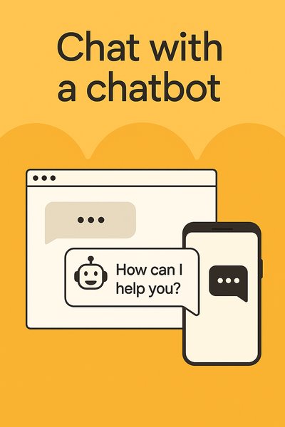 Illustrative Graphic of Chatbot Interaction on Devices