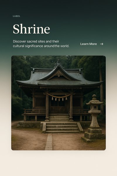 Stylish Shrine Illustration with Cultural Significance