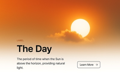 Stylish Web Design Featuring Gradient and Sun Imagery