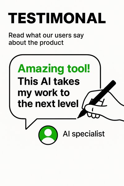 User Testimonial Graphic Featuring Positive Feedback
