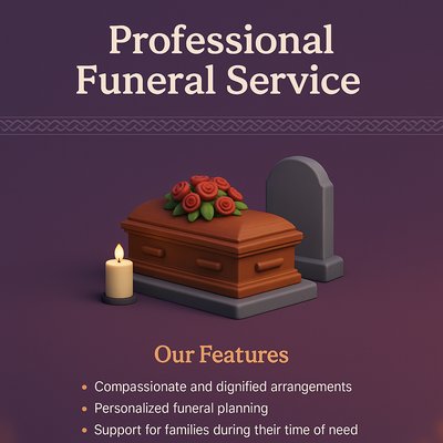 Professional Funeral Service Landing Page Design