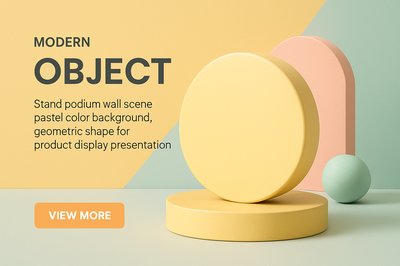 Modern Product Display Scene with Geometric Shapes