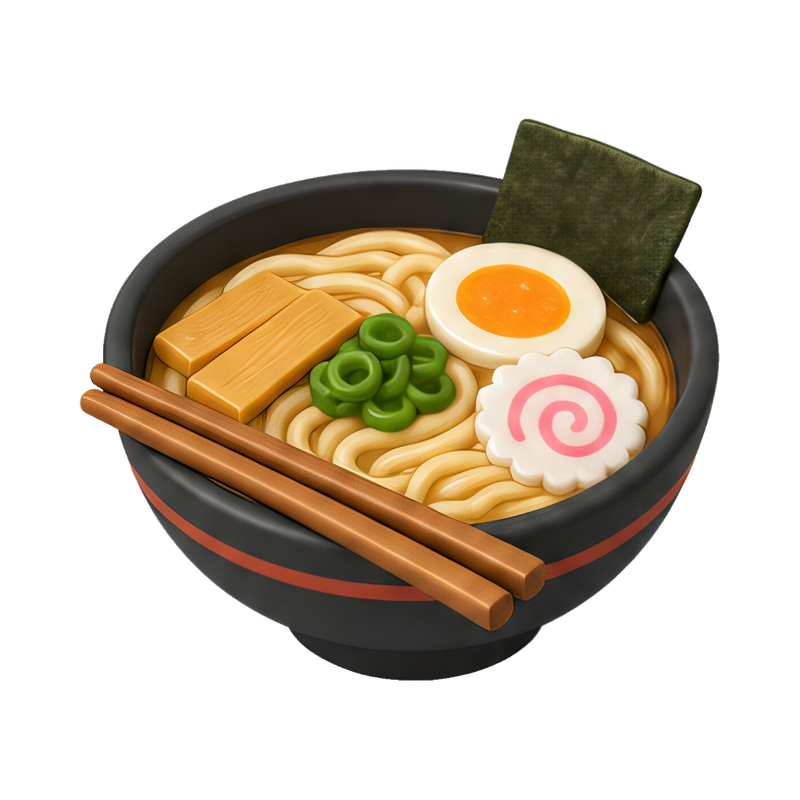 Ramen bowl with chopsticks