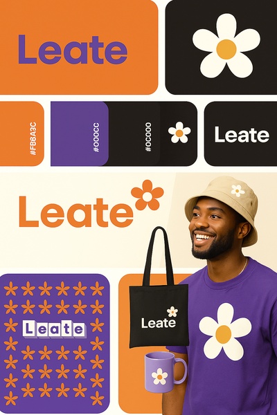 Branding and Color Palette for Leate with Floral Design
