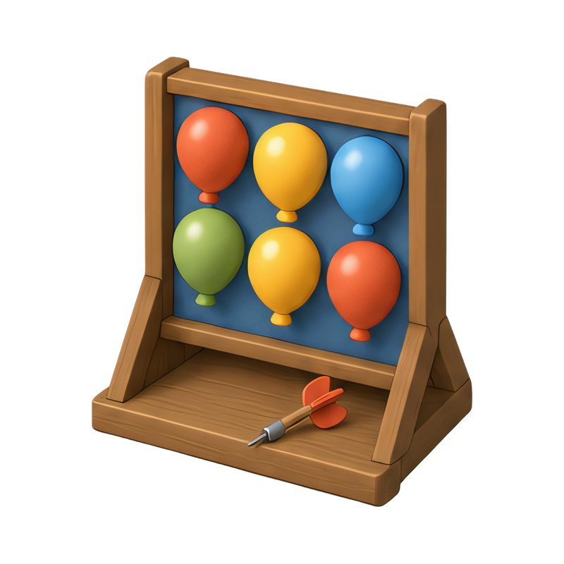 colorful balloon dart game board