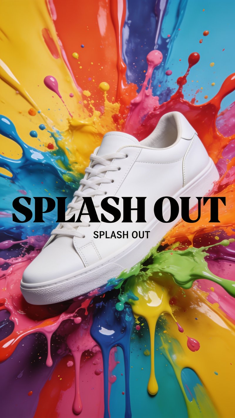 vibrant paint splash abstract
