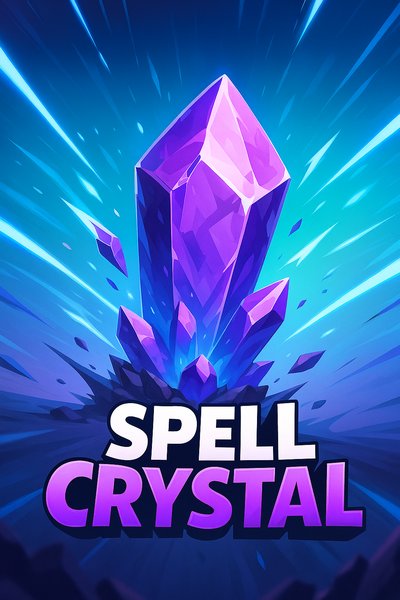 Dynamic Spell Crystal Illustration with Vibrant Colors