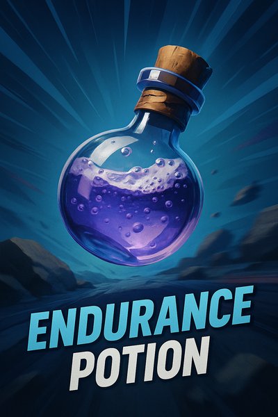Dynamic Endurance Potion Illustration with Vibrant Colors
