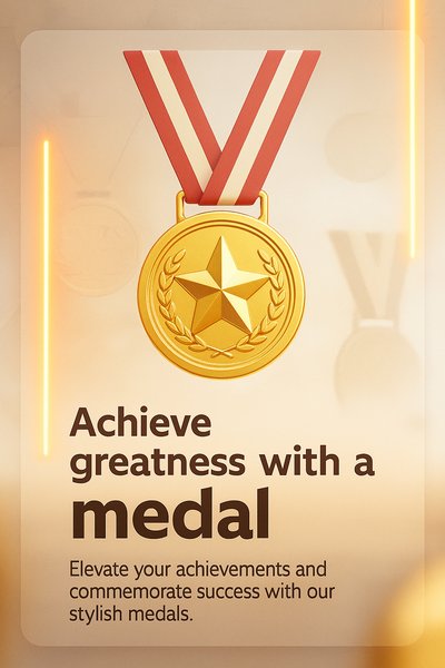 Realistic LinkedIn Carousel Slide Featuring a Medal