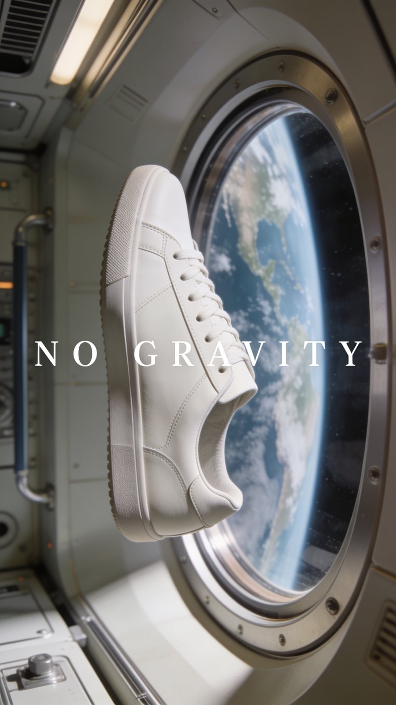 zero gravity advertising concept