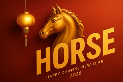 Vibrant 2026 Year of the Horse Chinese New Year Background