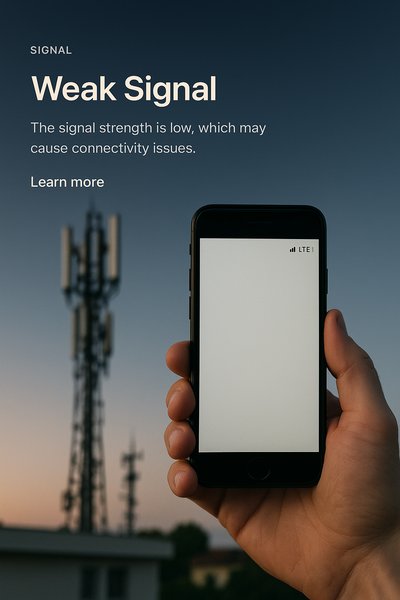 Stylish Web Page Design Featuring Weak Signal Theme