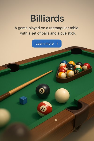 Detailed 3D Illustration of Billiards Game Scene