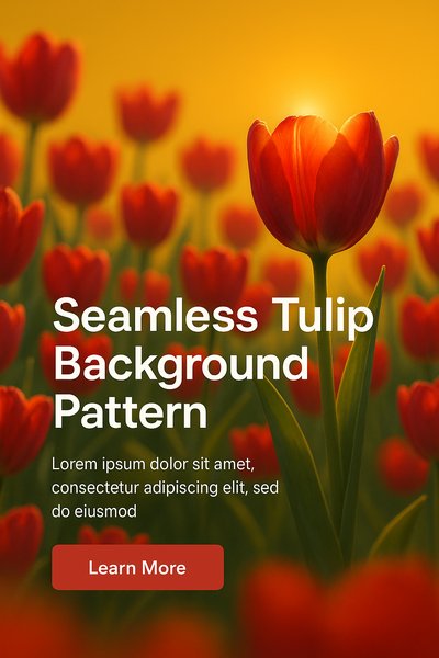 Seamless Tulip Background Pattern for Design Projects
