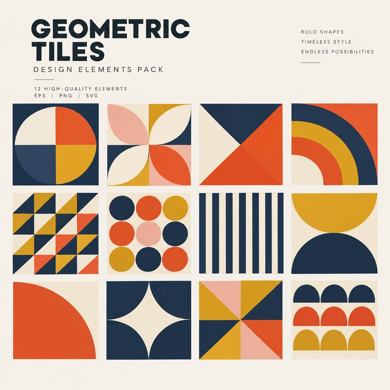 geometric tile design elements