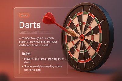 3D Darts Game Illustration with Transparent Overlay Design