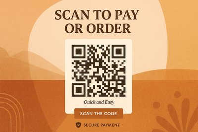 Boho Style QR Code Poster for Easy Payments