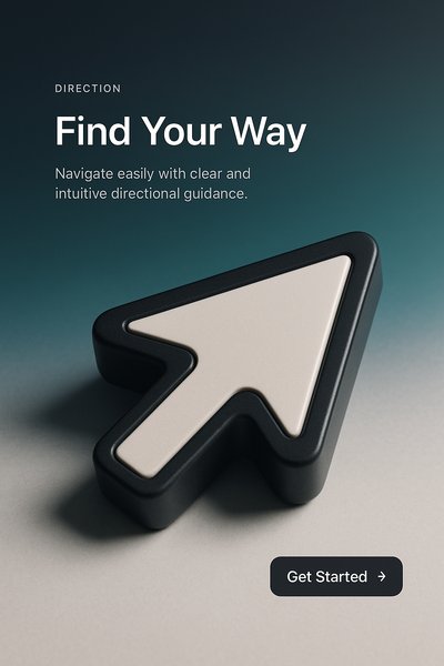 Stylish Direction Arrow Icon for Web Design