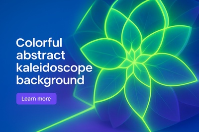 Colorful Abstract Kaleidoscope Background for Ads and Banners