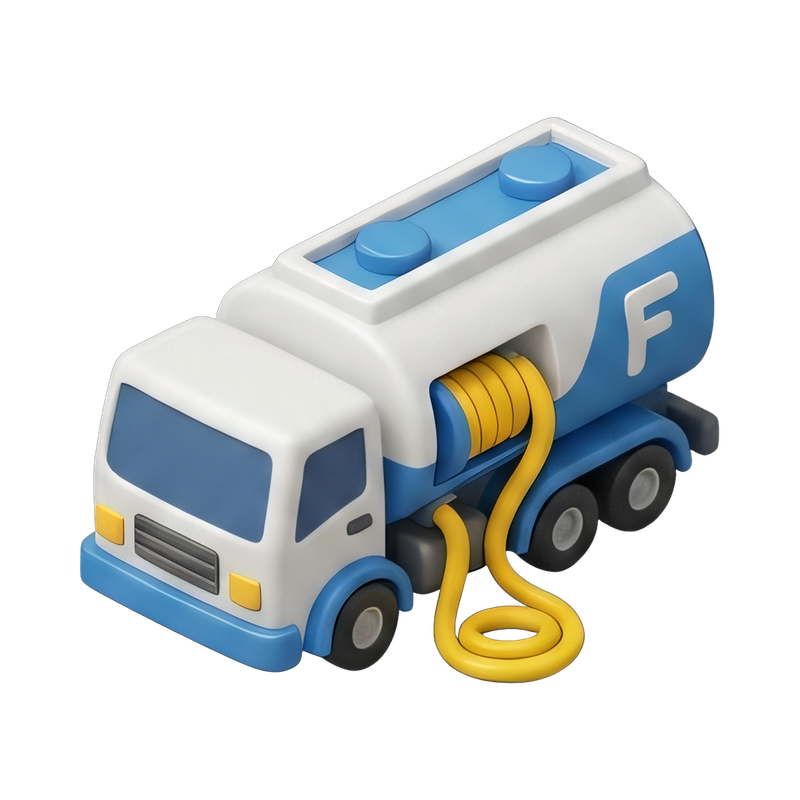 fuel bowser tanker on site