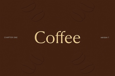 Elegant Coffee-Themed Design with Coffee Beans