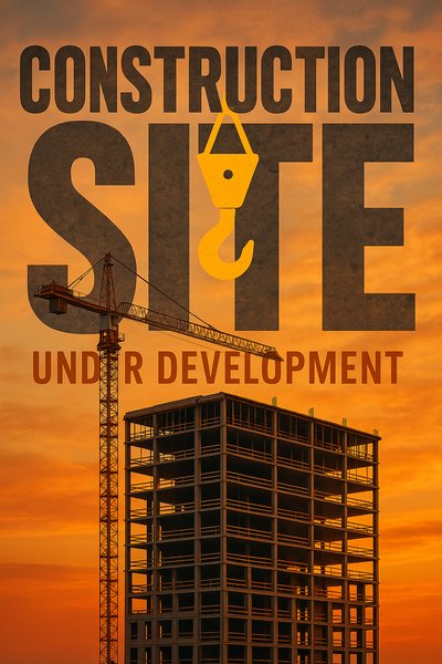 Construction Site Development Banner with Bold Typography