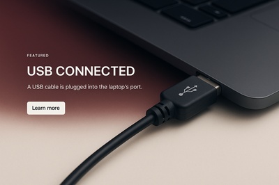 Stylish USB Connection Illustration for Web Design