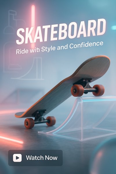 Stylish Skateboard Promotional Graphic
