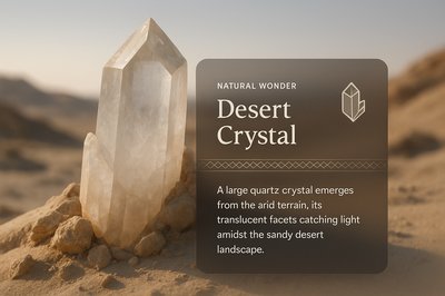 Desert Crystal: A Natural Wonder in a Sandy Landscape