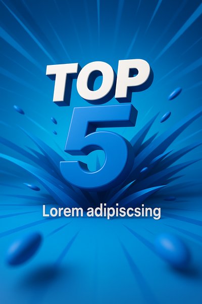 Dynamic 3D Graphic for Top 5 List Presentation