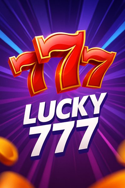 Vibrant Triple 7 Symbol with Dynamic Background