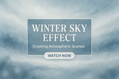 Promotional Graphic for Winter Sky Effect Tutorial