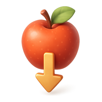 3D Newton Apple Icon