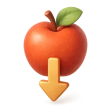 3D Newton Apple Icon